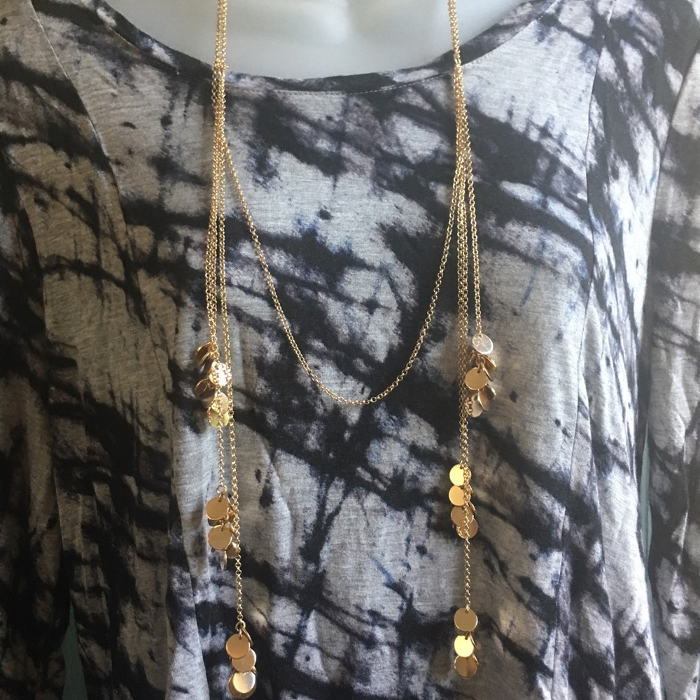NY & Co Cluster Coin Layer Necklace
